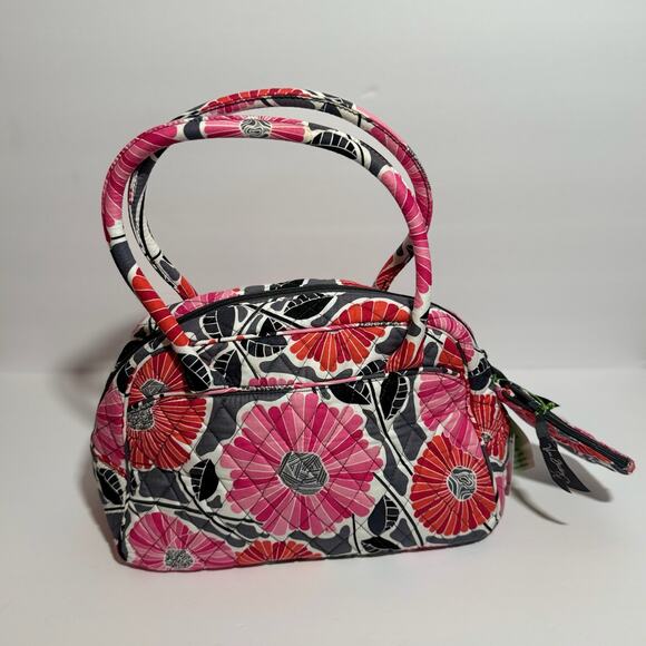 🌸 NWT Vera Bradley Bowler Bag & Wallet Cherry Blossoms Quilted Satchel Purse - Picture 2 of 7